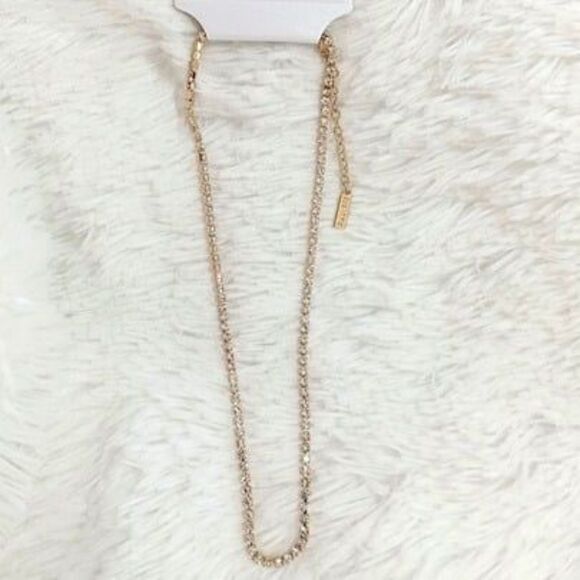 SUGAR FIX By BaubleBar Gold Crystal Baguette Collar Necklace - NEW!!! - Picture 7 of 9